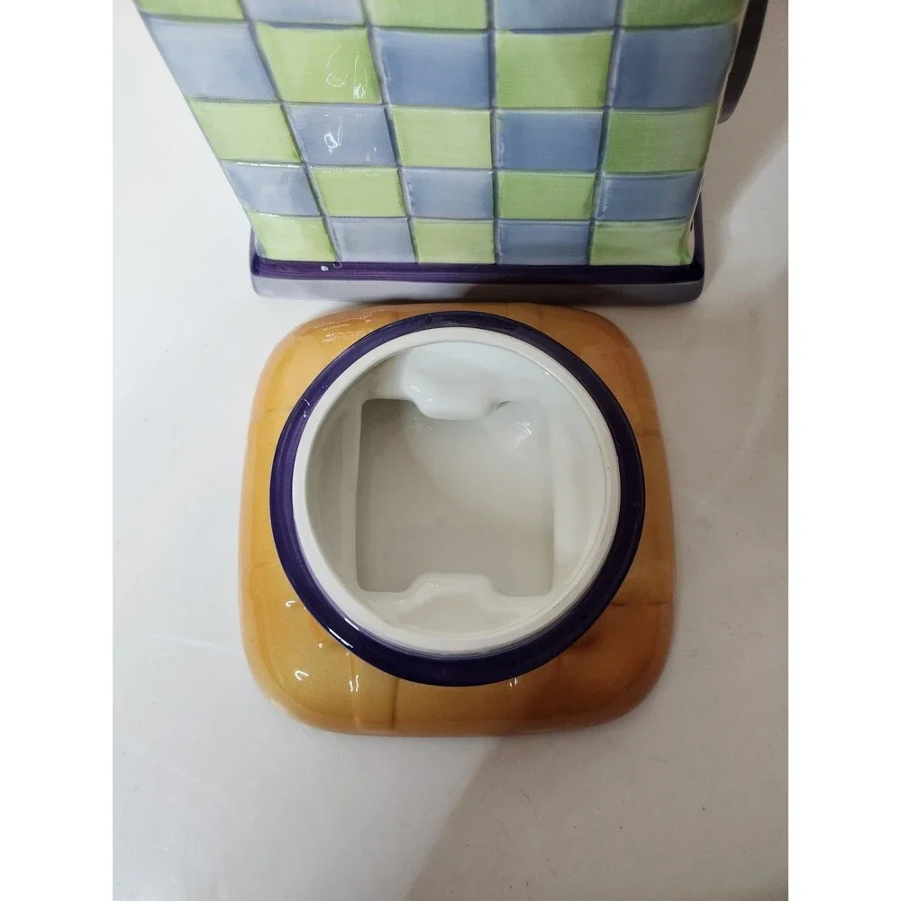 Vintage Bico produce scale cookie, candy, treat jar made in China 9.5